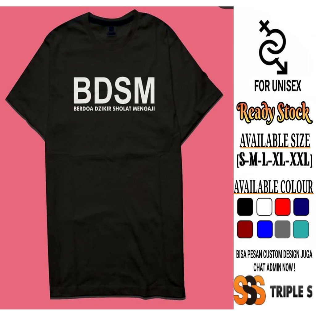KAOS BDSM BERDO'A DZIKIR SHOLAT MENGAJI KAOS DAKWAH ISLAMI - TRIPLES