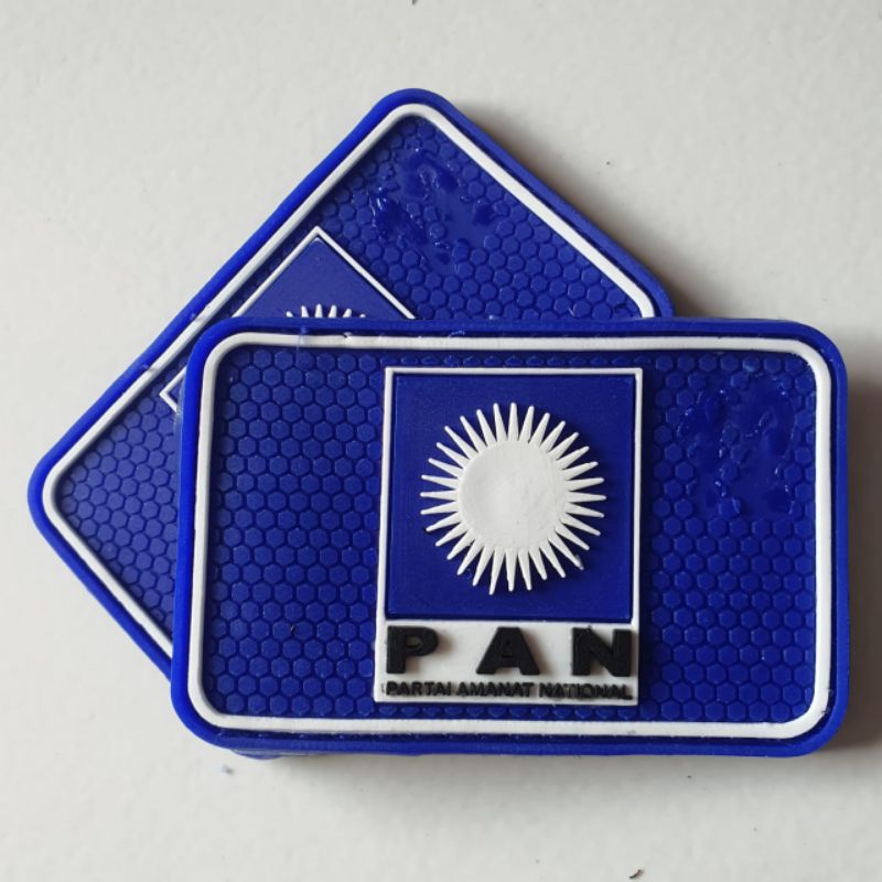 patch rubber logo partai PAN ( partai amanat nasional ) - tempelan emblem karet velcro