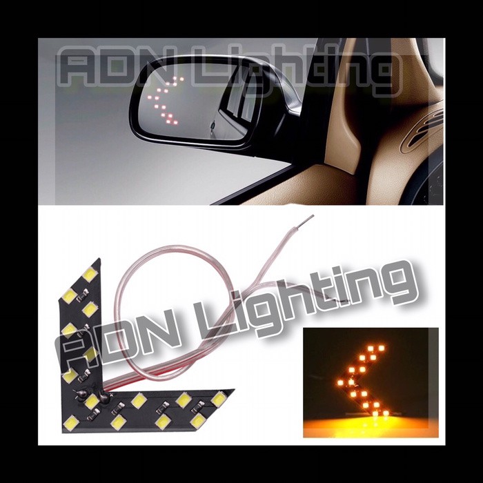 LED KACA SPION PANAH ARROW mobil motor 14 titik PCS