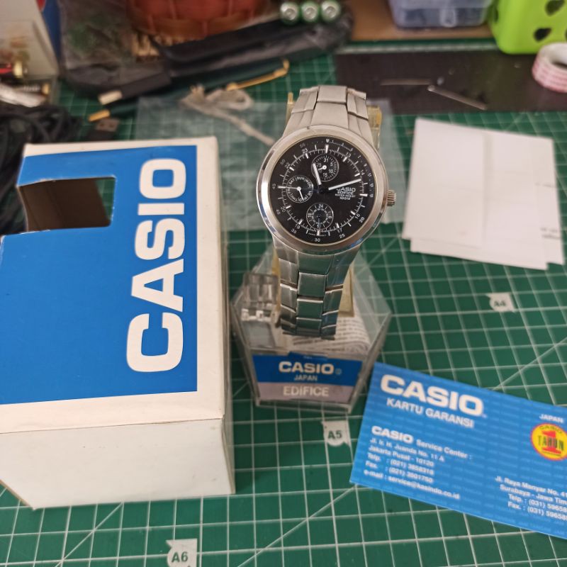 casio edifice jam tangan pria cowo ef 305d 1avdf 305 fullset box