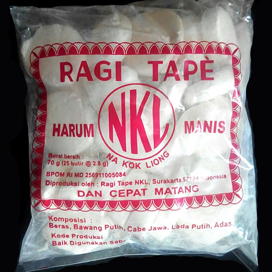 

Ragi tape harum manis ragi NKL 70 gram