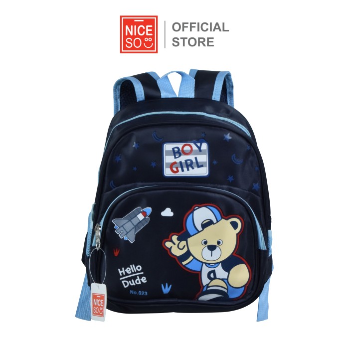 TERBARU Tas Ransel Anak NICESO Official School Bag 023 - Biru