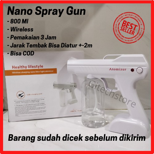 Nano Spray Gun Portable Disinfectant Spray Wireless 800ml Semprotan Desinfektan