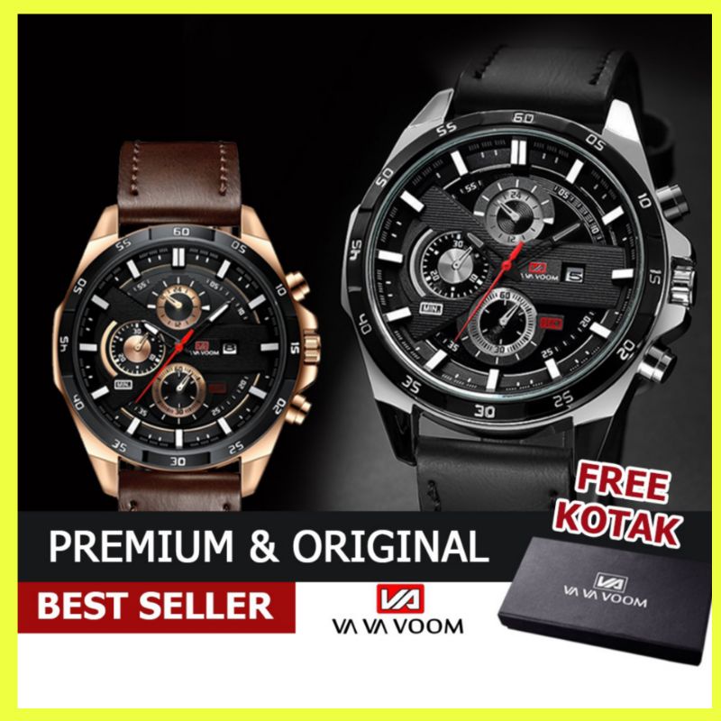 vavavoom watch men's jam tangan pria sport bussiness jam tangan kulit