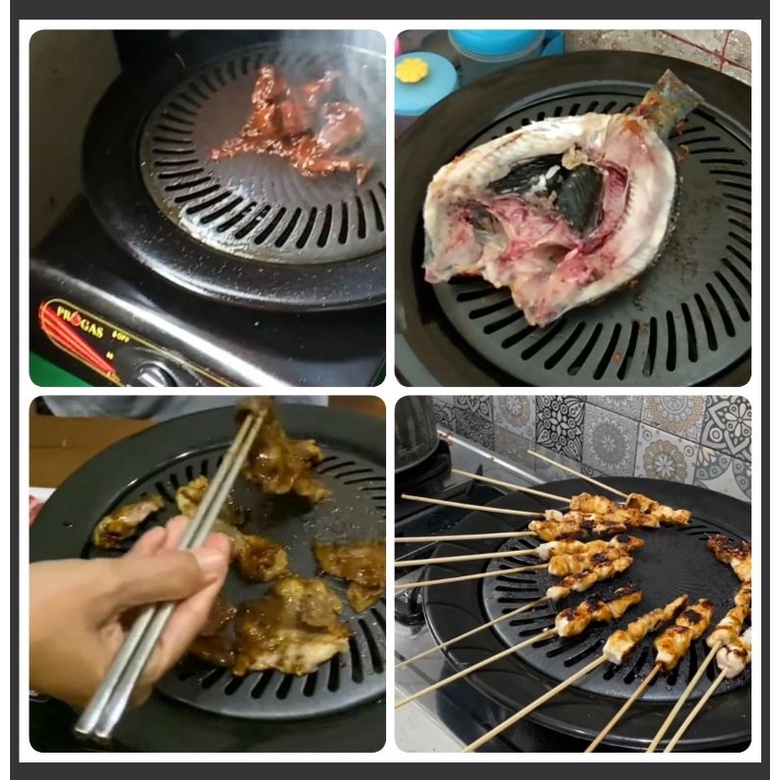 Ultra Grill Pan 32 cm/Tempat Pemanggang Daging BBQ Grill Pan Anti Lengket 32 cm