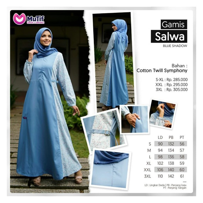 Gamis Katun Original MUTIF SALWA || NEW ARRIVALE