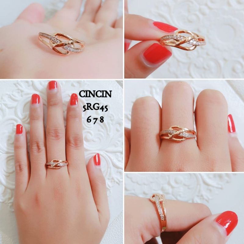 Cincin Wanita Model Fashion Anti Karat Premium