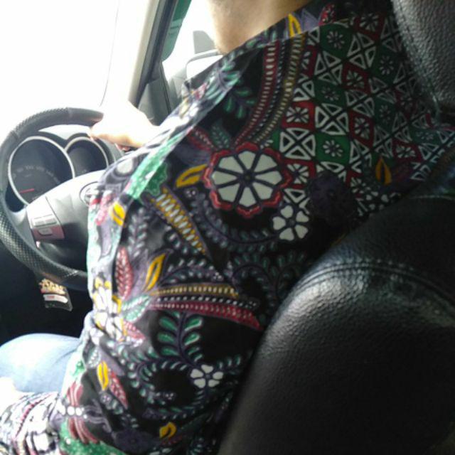 Batik Solo Kupu Ungu Kemeja Panjang Pria Katun Halus Sragenan Full Furing