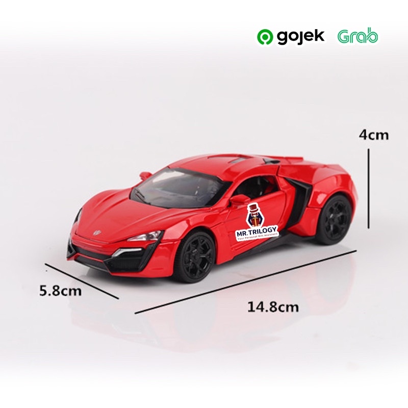 DIECAST MOBIL/ MINIATUR MOBIL LYKAN HYPERSPORT |MOBIL DIE CAST FAST AND FURIOUS KEREN MURAH BENZ BMW