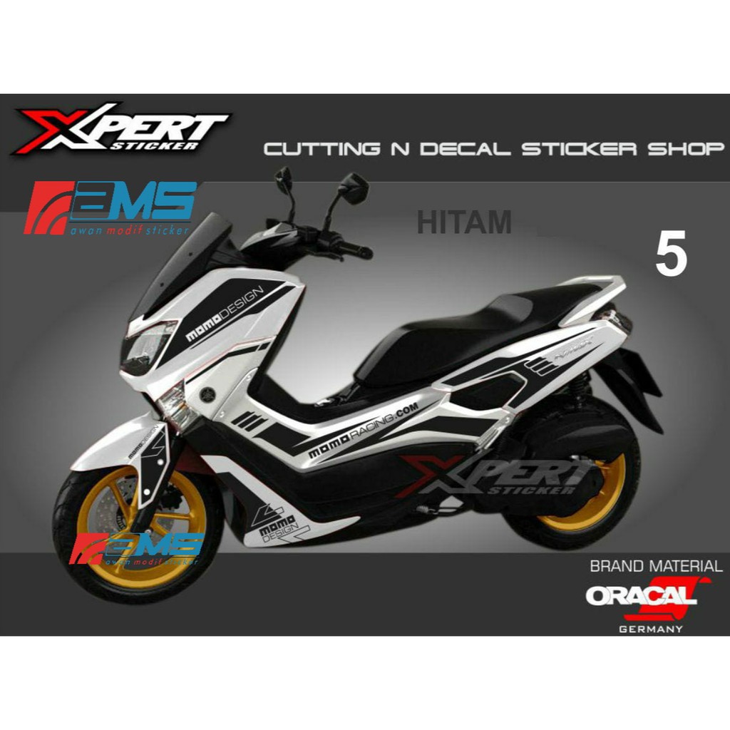 STICKER NMAX WARNA HITAM (KODE 5) MOMO