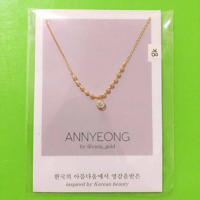 Kalung annyeong variasi bola mata dan snowflakes kadar 8k/375