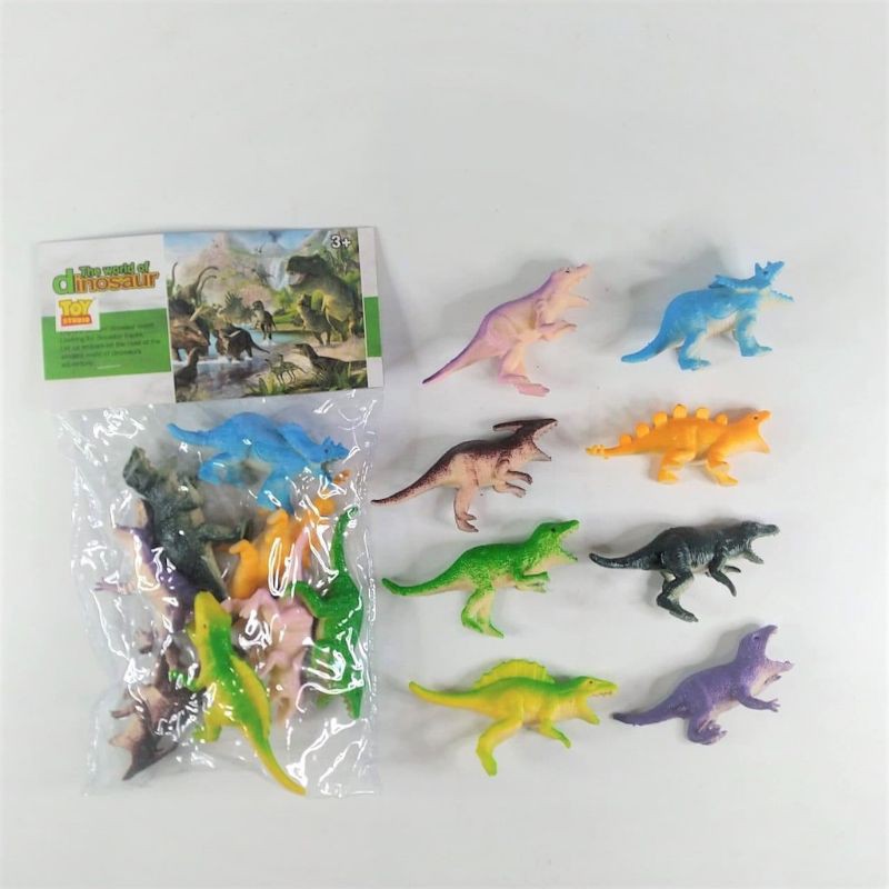 Mainan Dinosaurus Karet Isi 8 The World Of Dinosaurus Tirex Dino Mengenal Binatang Mainan Edukasi