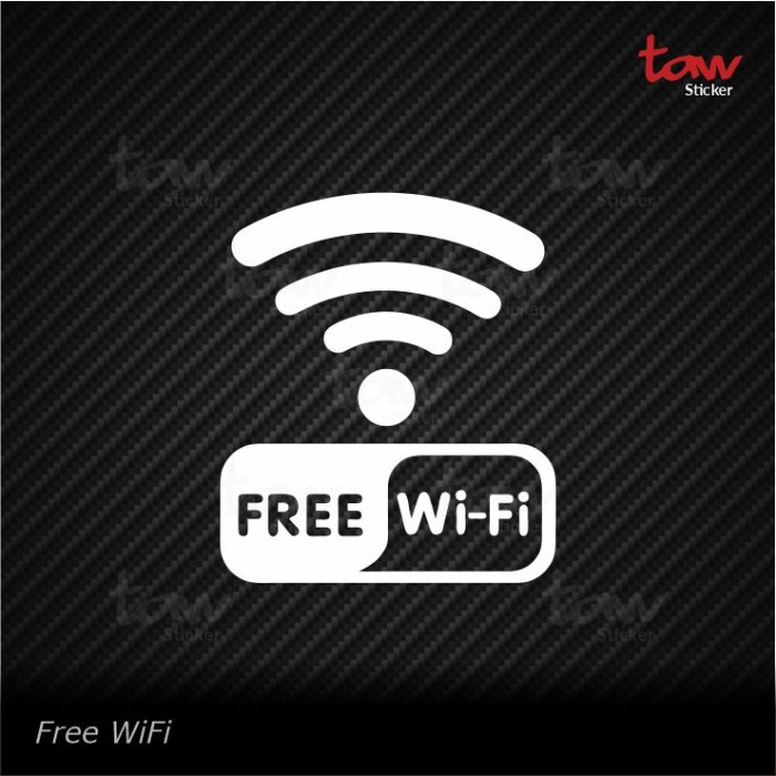 

Free Wifi Hotspot Cutting Sticker Stiker Kaca Cafe Kantor Restoran - Hitam
