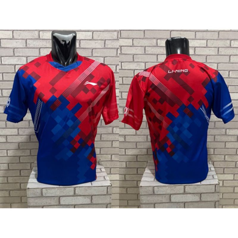 Jersey badminton bulu tangkis printing unisex