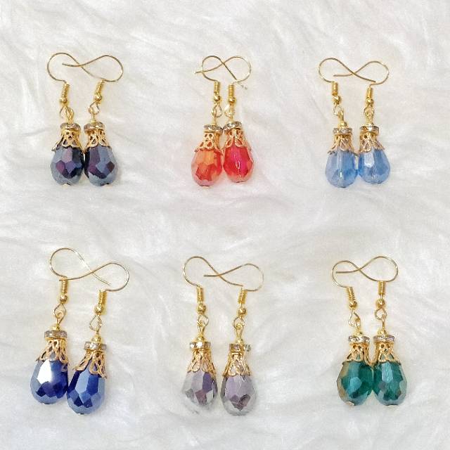 Bernadette Crystal Earrings | Anting Hooks Handmade