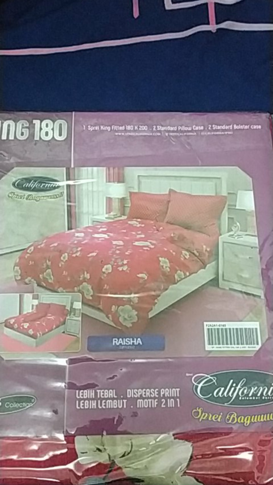 Sprei California King Motif Raisha (pink)