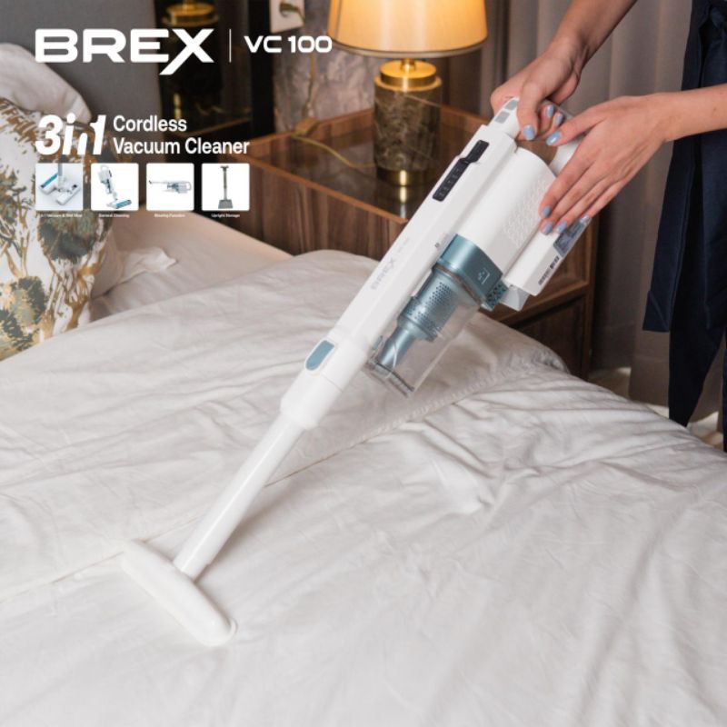 TERBARU BREX TWIN ROLLER VC100 Vacuum Cleaner Cordless Penyedot Debu Vacum Cleaner Brex VC 100 3 in 1