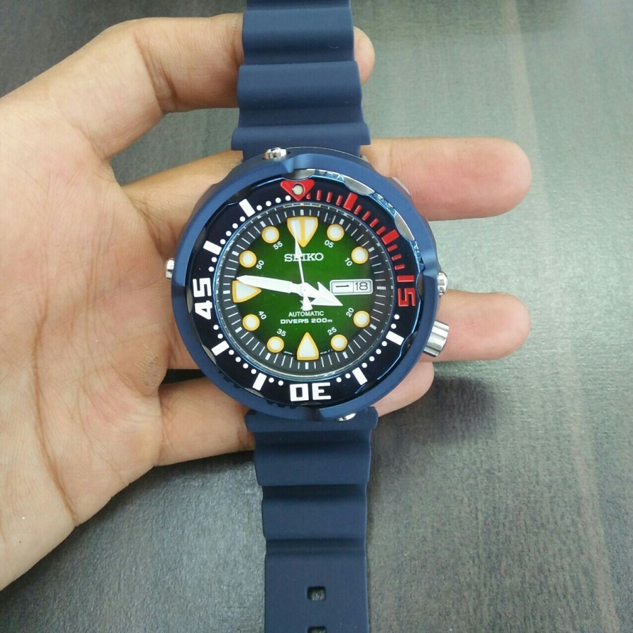 Best Seller Jam Tangan Pria Seiko Tuna Blue Dial Blue Automatic Garansi 1th