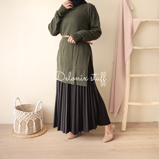 Slit boxy tunik