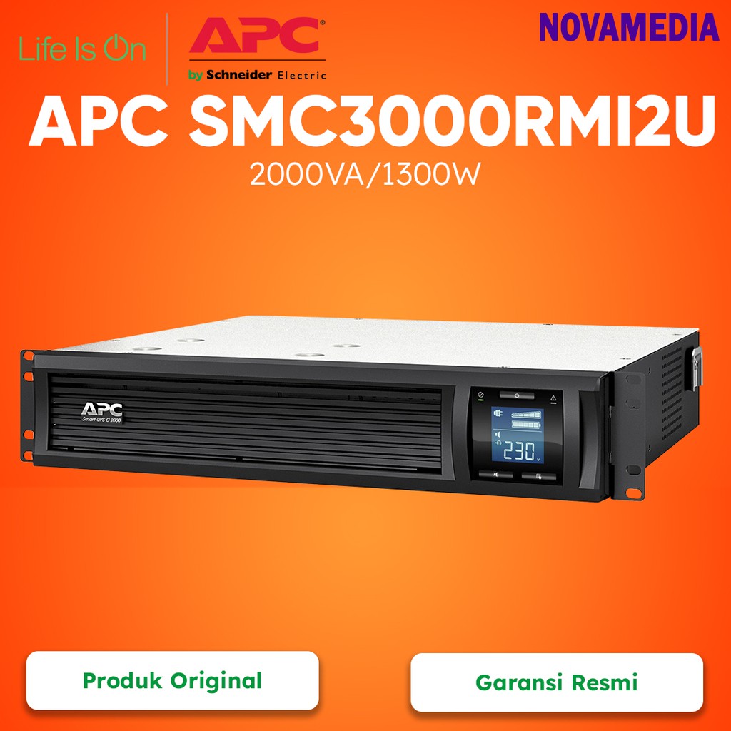 UPS APC SMC3000RMI2U 3000VA 2100Watt LCD rackmount Garansi Resmi