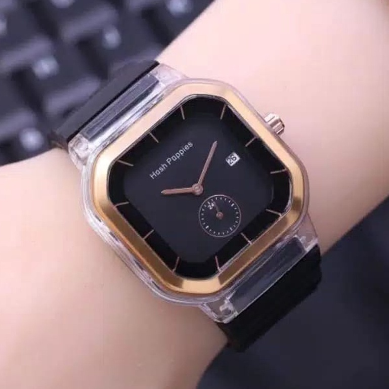 INDOMINI JT037 Jam Tangan Wanita Hush Puppies Crono Hiasan Bentuk Kotak HP-60