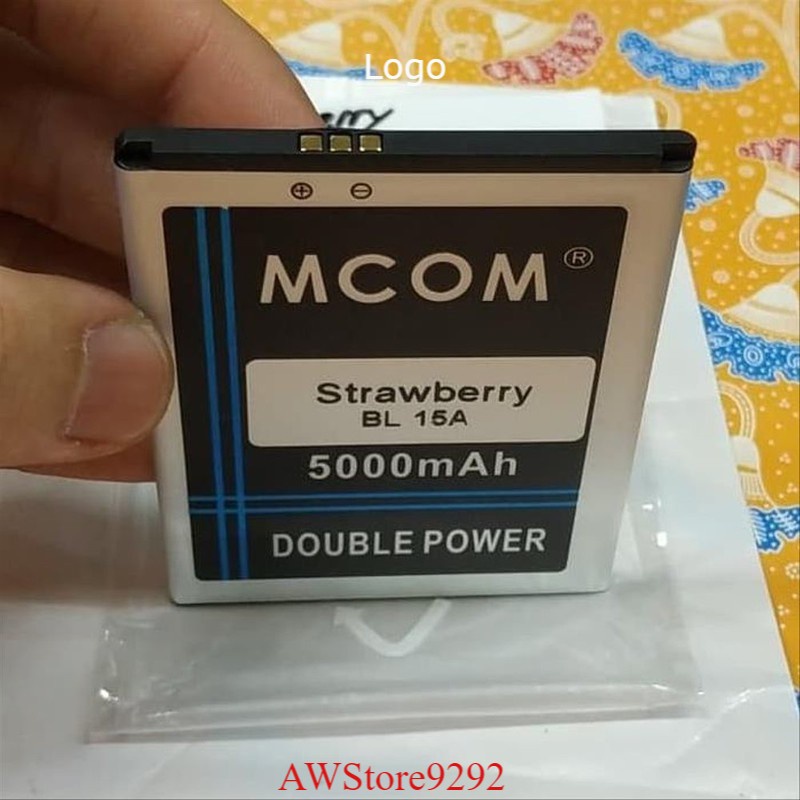 Mcom Battery Batre Baterai Double Power Mcom Strawberry S8 Lexus BL-15A BL15A