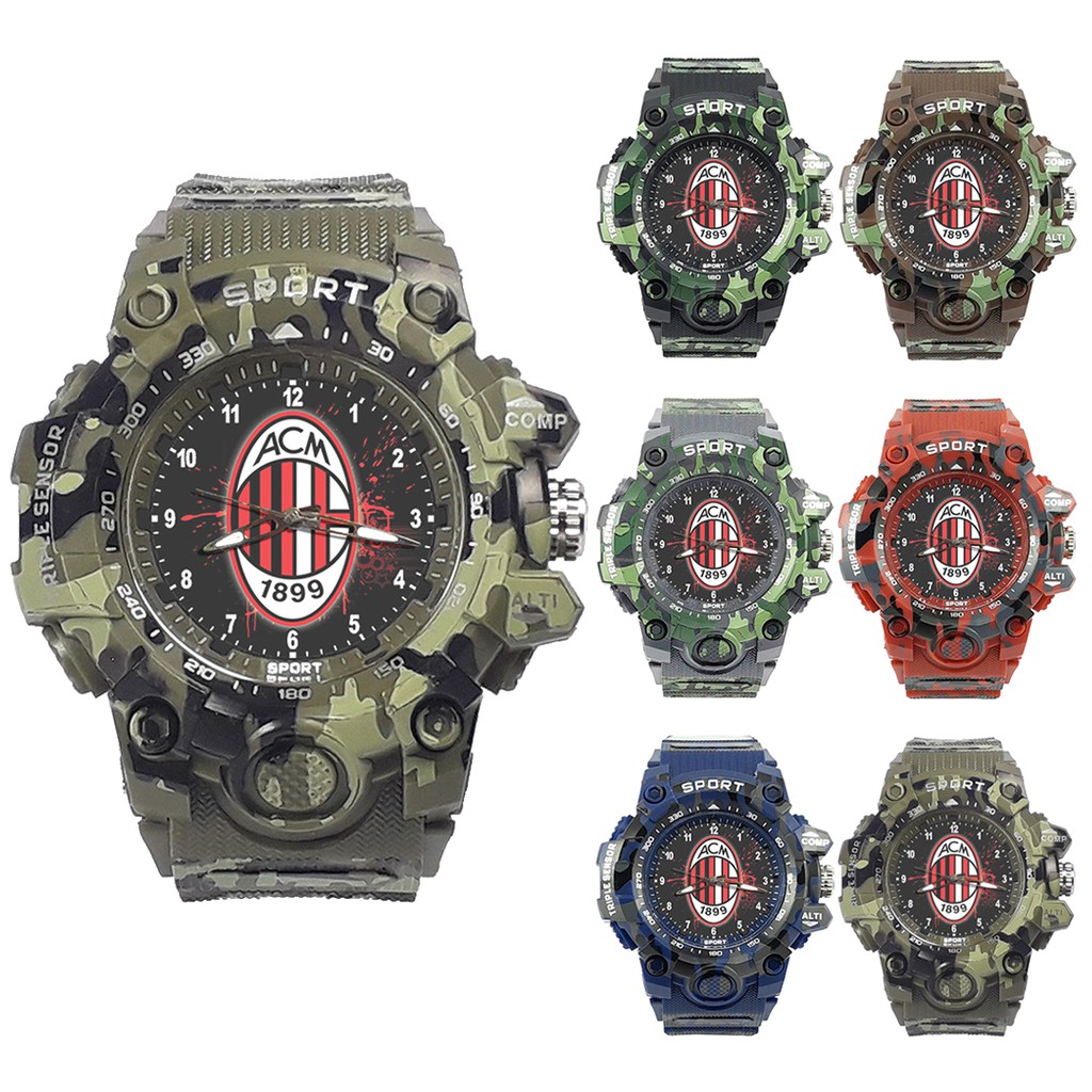 (ISTIMEWA BOSSQUE) JAM CUSTOMAC STRAP ARMY - 5 Warna