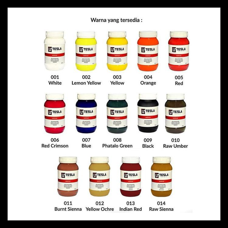

Diskon Tesla Paints Acrylic Oil / Cat Akrilik 250 Ml - Yellow Barang Bagus