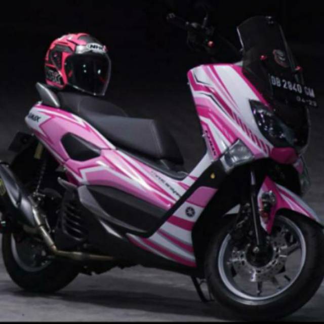 Decal Nmax Putih Pink Sticker Bishop Striping Shopee Indonesia