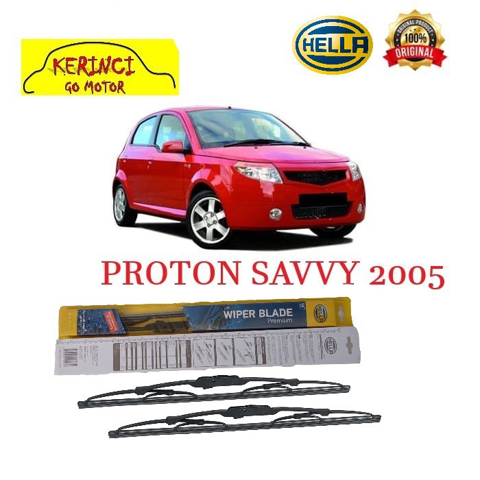 WIPER PROTON SAVVY 2005 HELLA PREMIUM 22&quot; &amp; 16&quot; SEPASANG WIPER