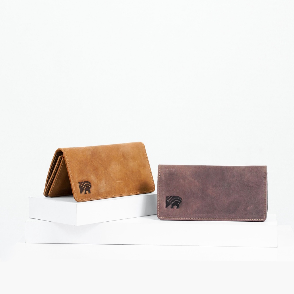 REVEN LEATHER - Dompet Pria / Dompet Kulit Model Panjang Gavin Crazy Horse