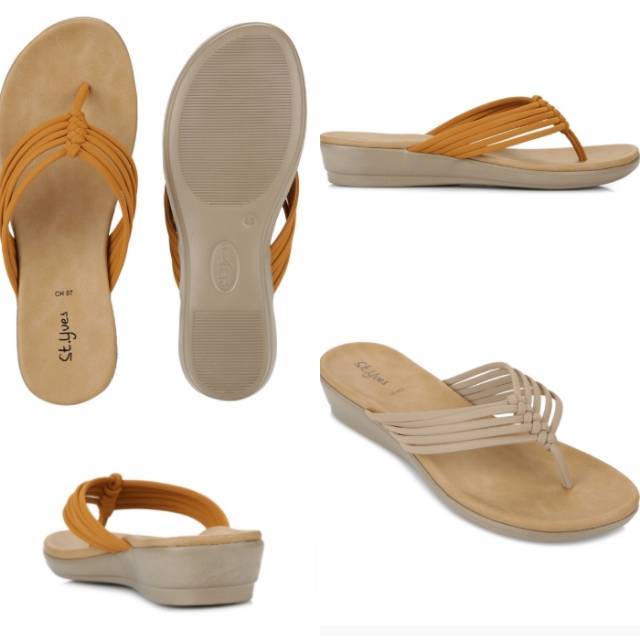 beige wedge flip flops