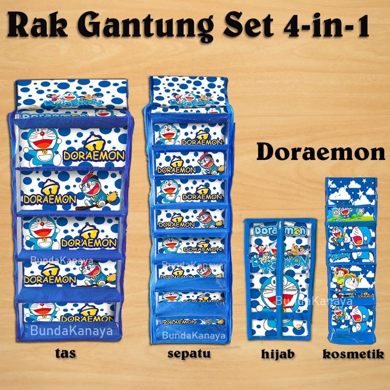 Rak Gantung Set 4in1 Tas+Sepatu+Hijab+Kosmetik