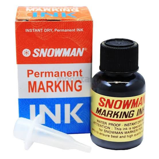 ink snowman permanent isi tintah spidol snowman hitam permanent