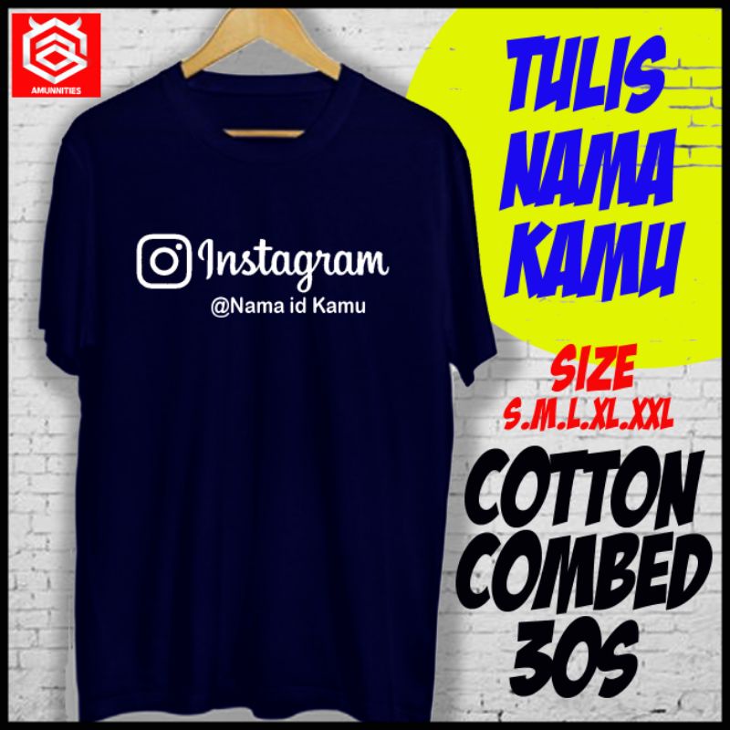 KAOS INSTAGRAM TULIS NAMA IG KAMU