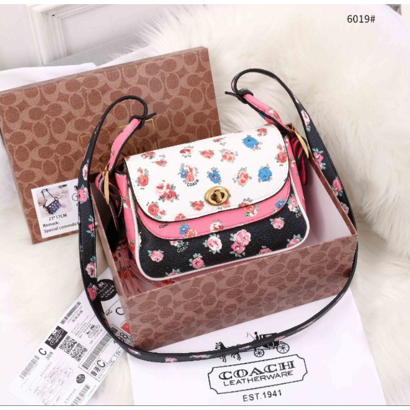 Coach Shoulder Bag Floral Print #6019