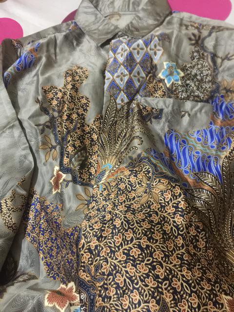 Vn1063 - Kemeja Batik Pria Lengan Panjang Atasan Kantor Grosir Murah