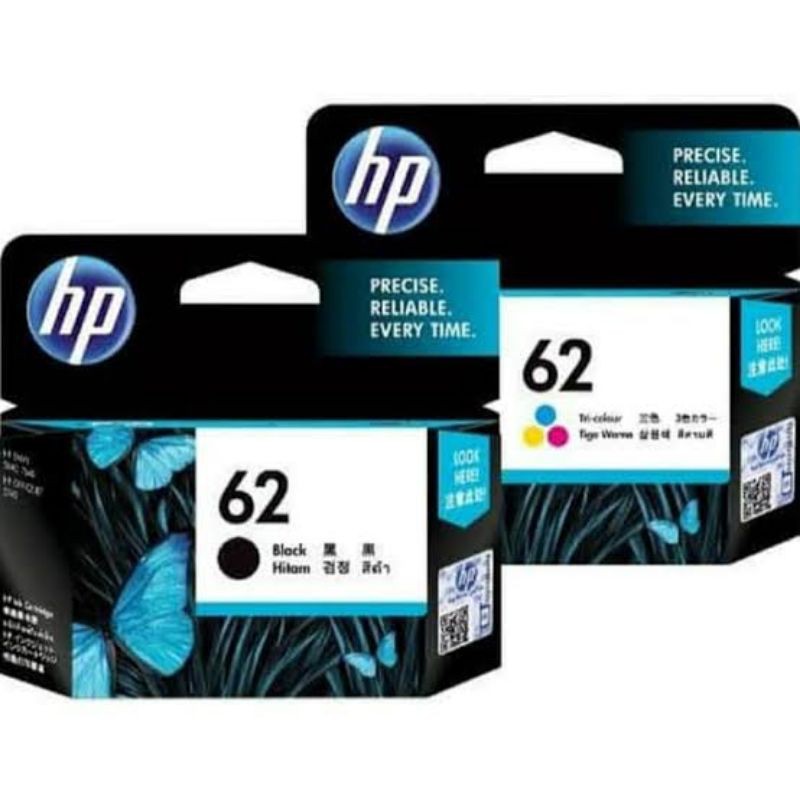tinta cartridge HP 62 black + 62 color original for HP ENVY 5640HP ENVY 5642 HP ENVY 5644
