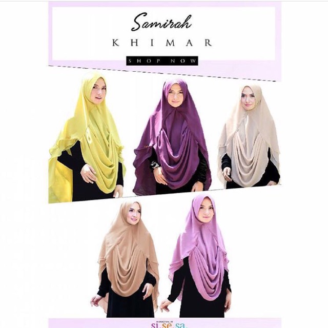 Sisesa Si.se.sa syar'i khimar samirah warna magenta