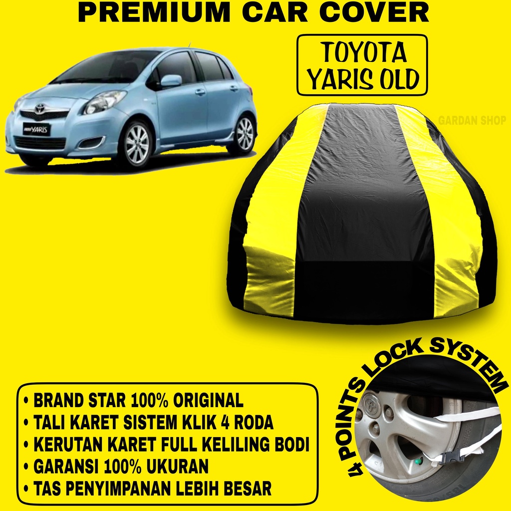 Body Cover TOYOTA YARIS OLD Sarung Strip KUNING Penutup Pelindung Bodi Mobil Toyota Yaris Old PREMIUM