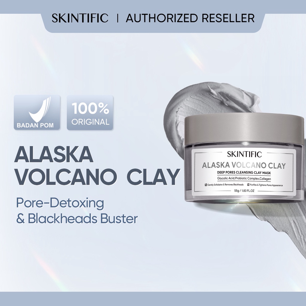 Jual SKINTIFIC Alaska Volcano Clay Mask Deep Pores Cleansing Mud Mask