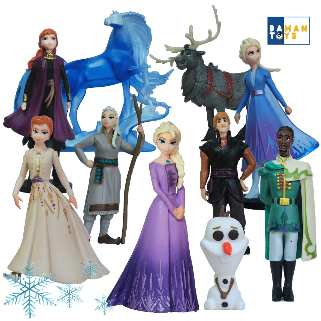 Frozen 2 Figure Set 10 Mainan Pajangan Miniatur Hiasan Topper Action Figure Frozen Elsa anna