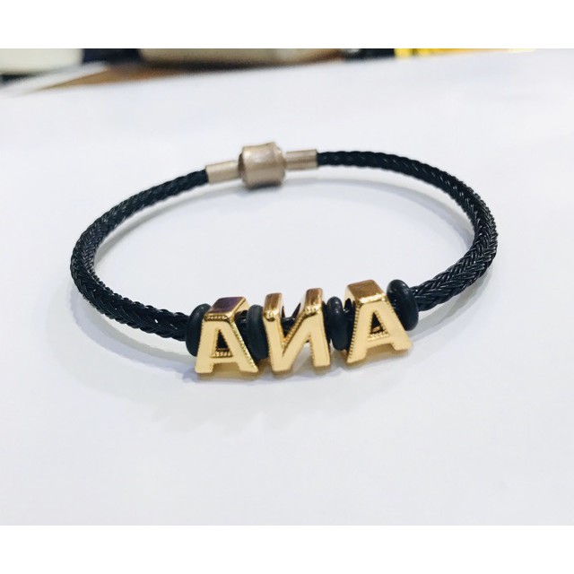 Promo! gelang nama gelang kawat anti air gelang water prof gelang nama gelang huruf Murah!