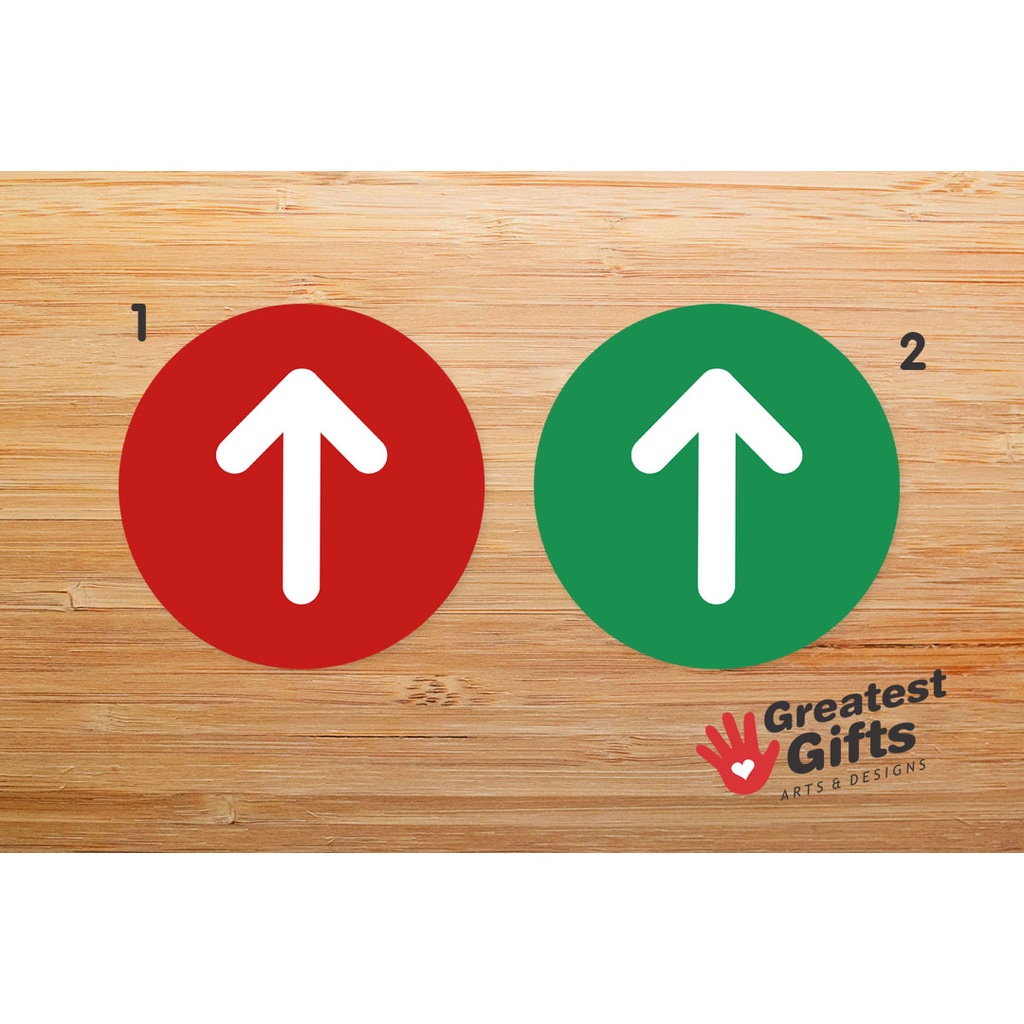 

Sticker gambar panah bundar 10 cm bahan vinyl tahan air