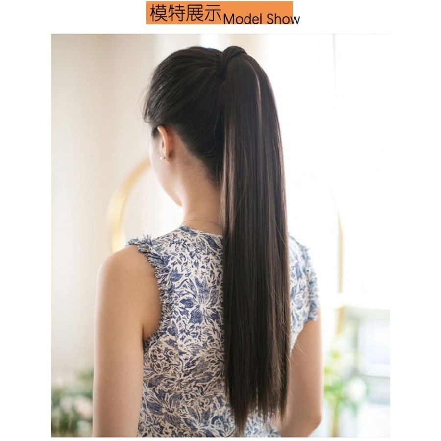 PTC 65 cm ponytail hair extension kunciran ikat ekor kuda rambut palsu - Light Brown