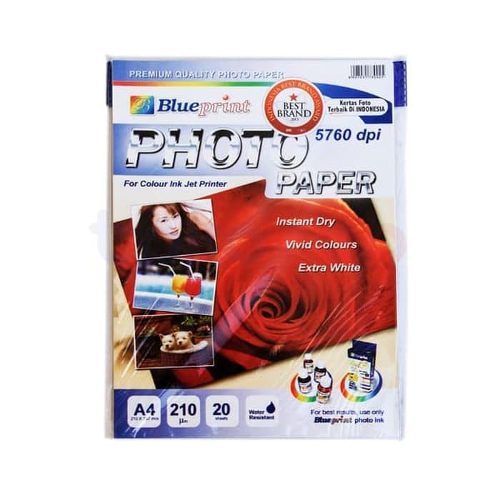 Jual Kertas Foto Kertas Glossy Glossy Photo Paper Blueprint A4 210