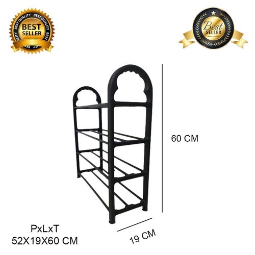 Rak Sepatu ABS / Sepatu Susun Empat / Sandal Portable Warna