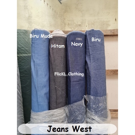 Bahan Kain Jeans West Jeanwest Katun Jeanswest Denim Jeans Chambray Soft Jeans 6oz