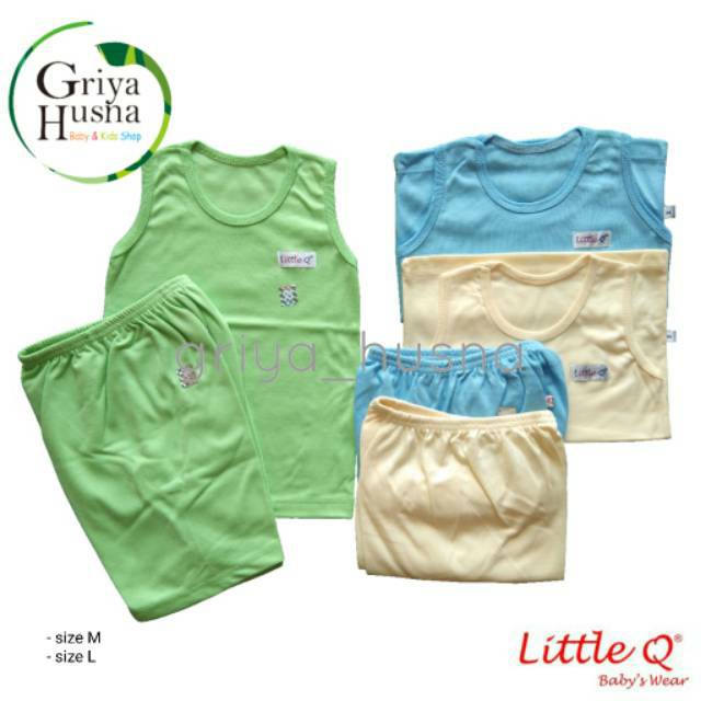 Setelan baju  bayi  Kaos  kutung  celana pendek Little Q 