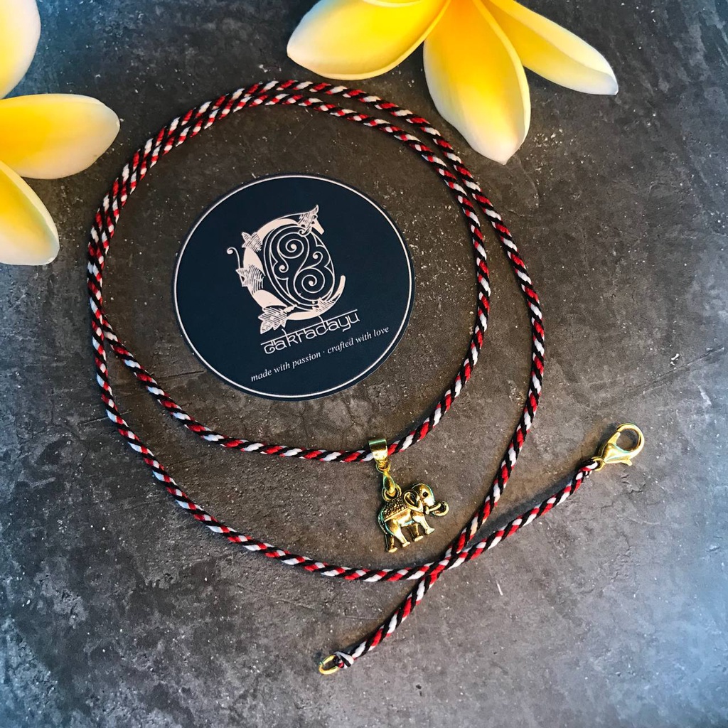 Kalung Tridatu Liontin Gajah Emas Thailand Gold Elephant